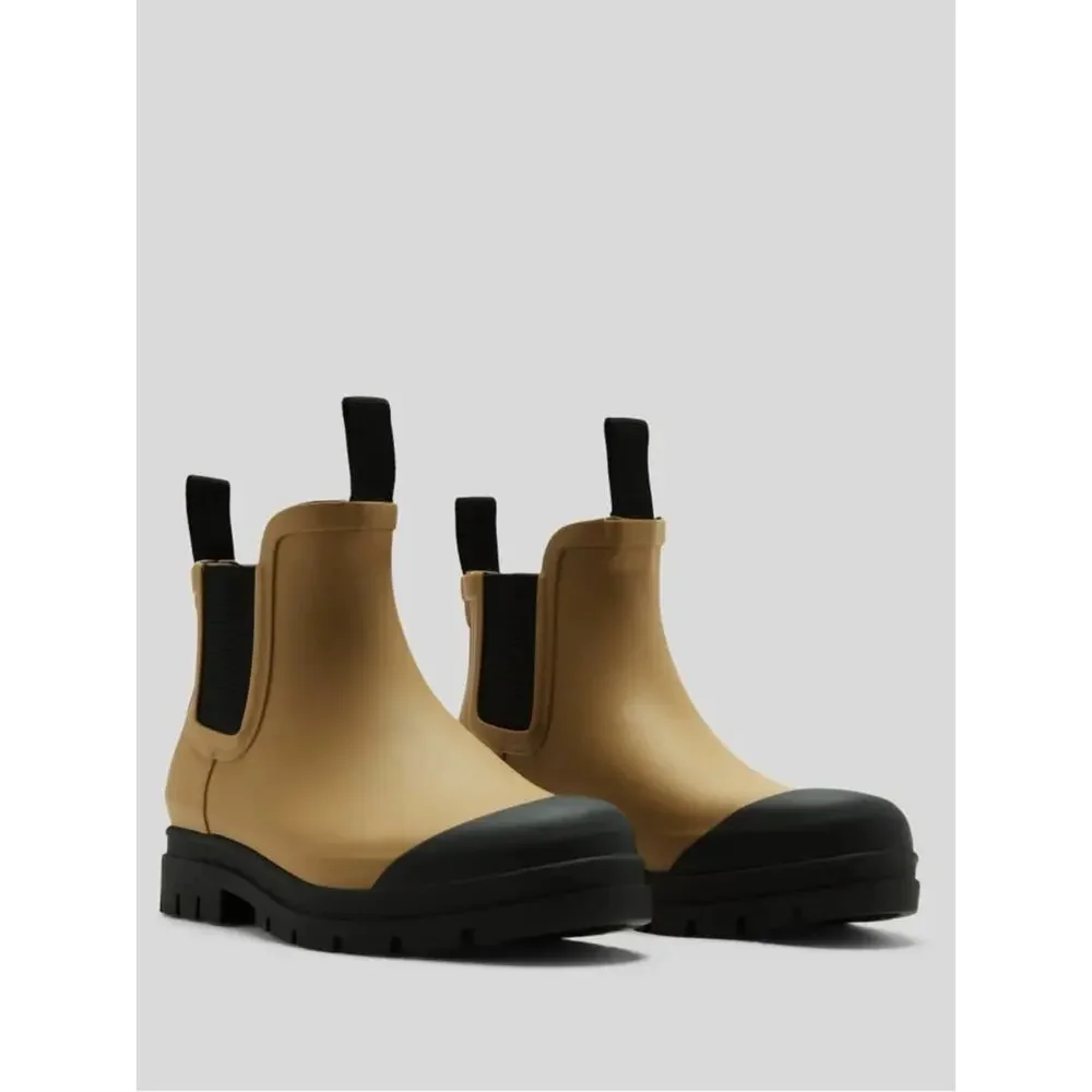 Everlane Golden Oak Tan Chelsea Rain Boots Lug Sole Waterproof Size 8 NWOB